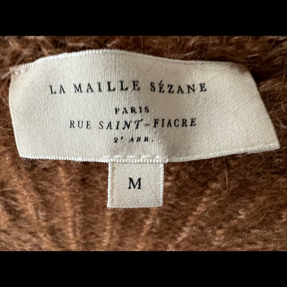 Sezane Marius Jumper Mohair Sweater Camel - Picture 10 of 11